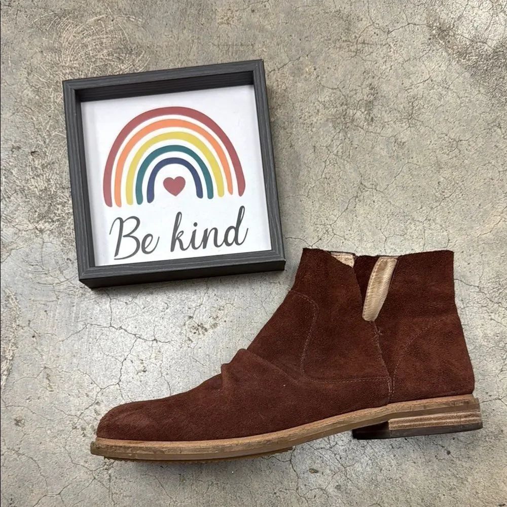 * Kelsi Dagger Brown Suede Ankle Boots